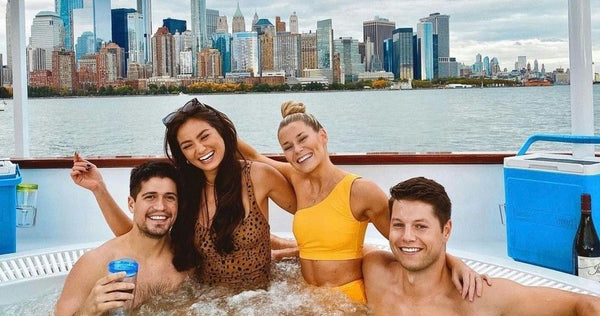 2 couples in hot tub