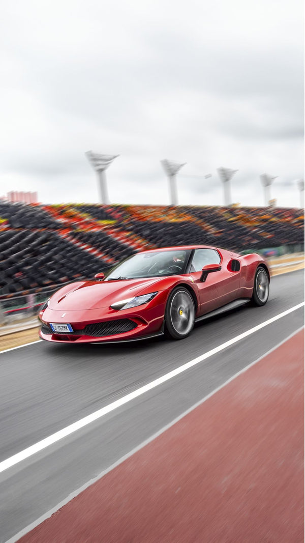 Red Ferrari 296 GTB: Power on Pavement