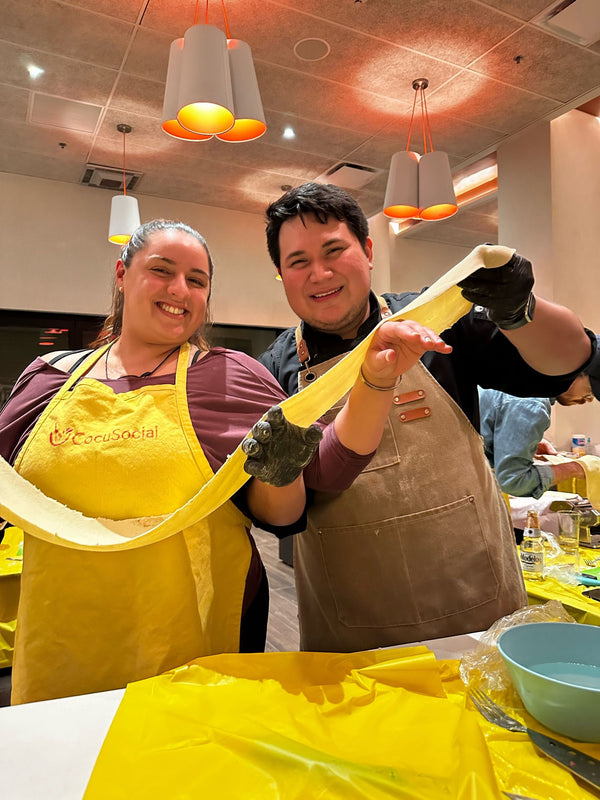 Couple with pasta