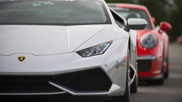 Front of Silver Lambo