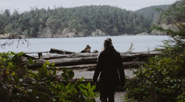 Standing at lookout