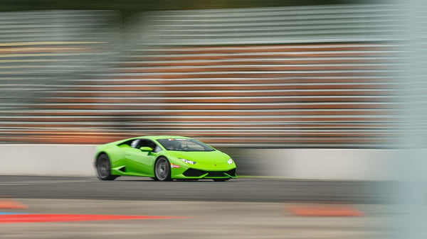 Green Lambo on track