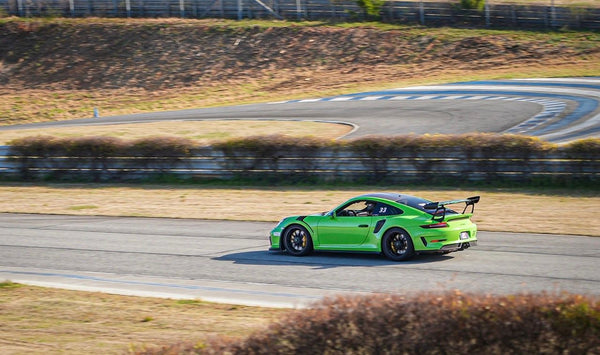 White Porsche on Track