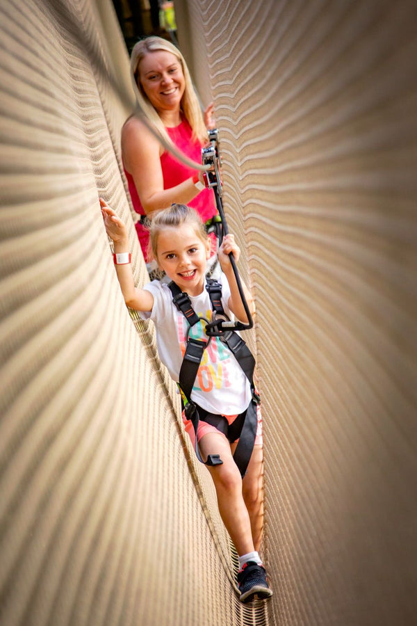 Young child on ropes