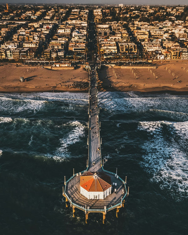 Long Beach view from helicopter