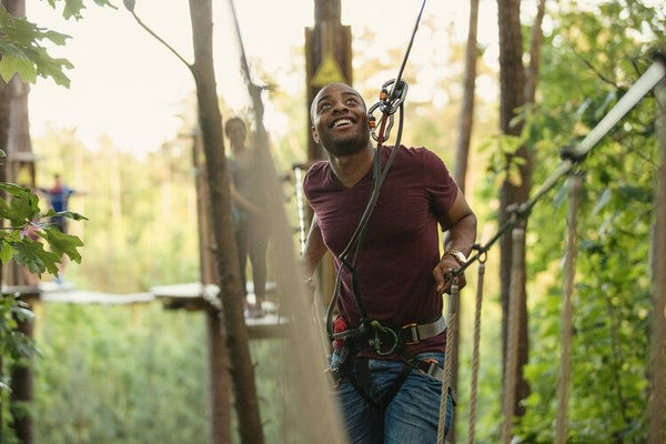 Child on Go Ape Course