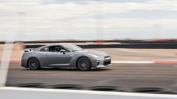 Nissan-GT-R premium grey with red taill lights