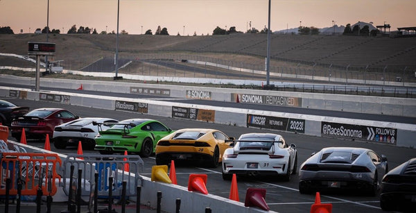 Three Supercars on Track