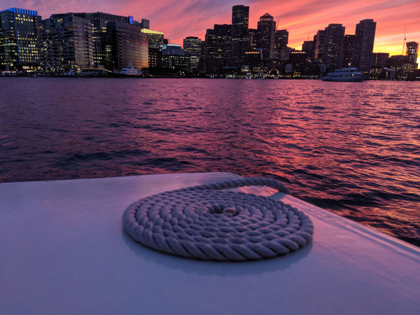 sunset from boat