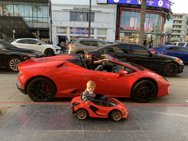 lambo on street in beverly hills