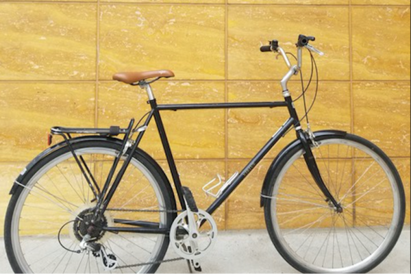 two girls with bikes and city background