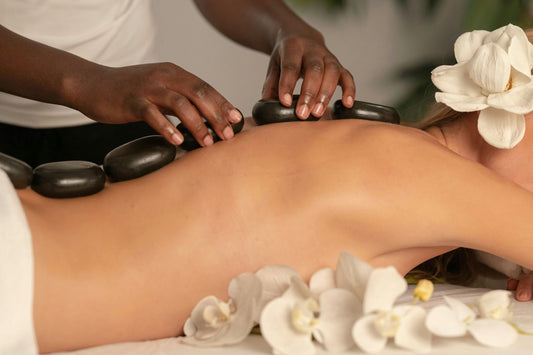 black hot stone massage