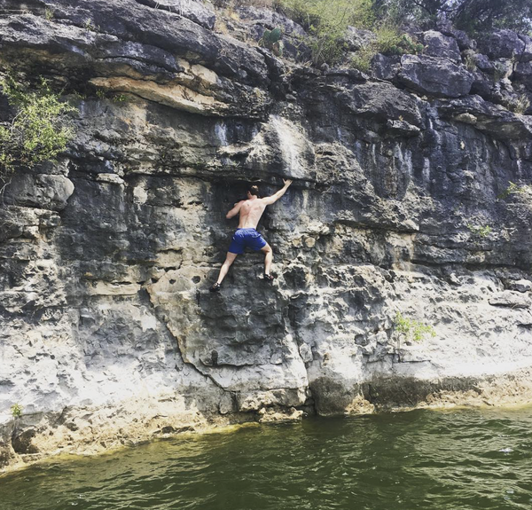 climbing wall in water