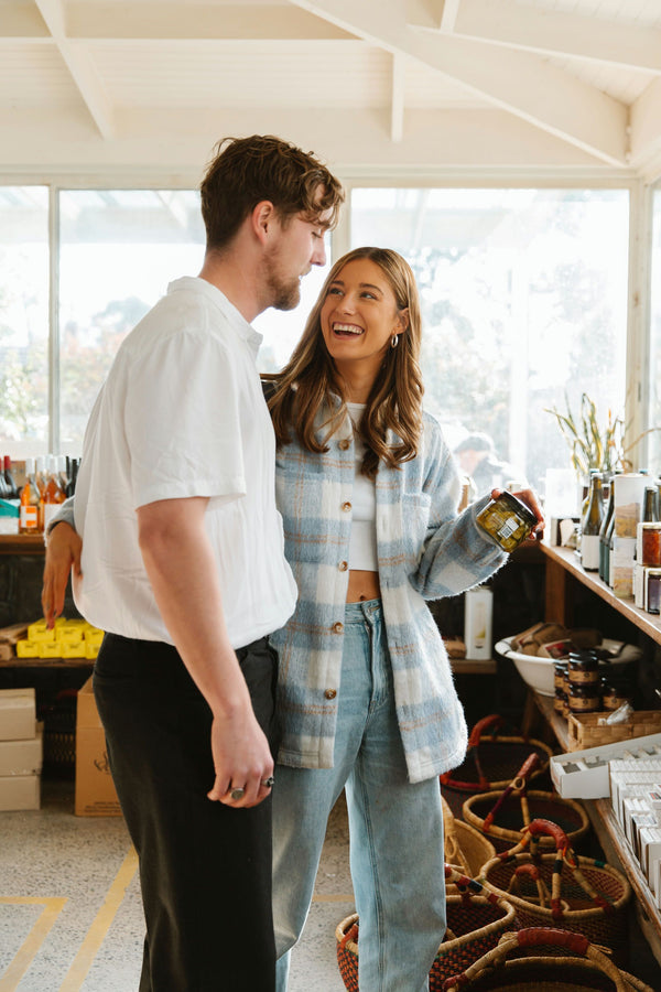 couple smiling at each other