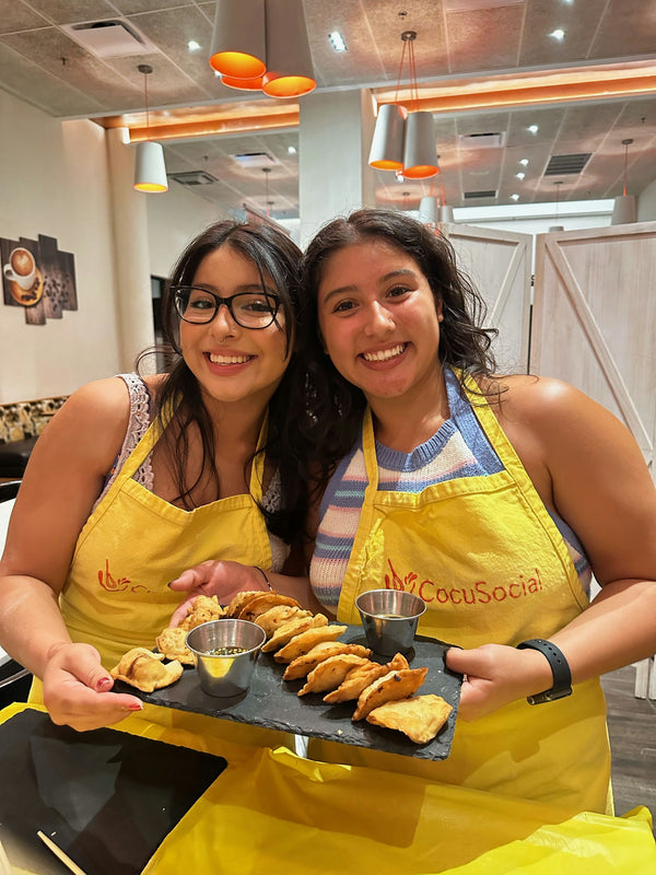 plated empanadas with sides