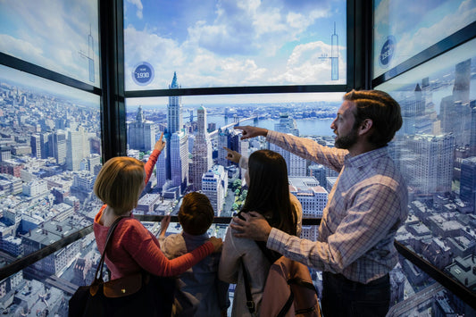 family enjoying nyc