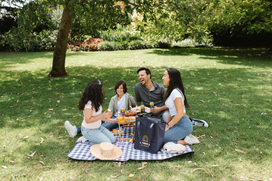 group selfie at picnic