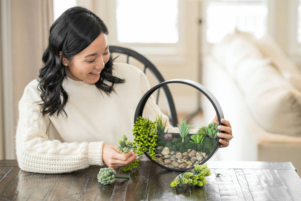 girl with terrarium