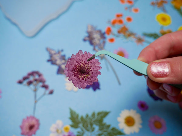 pressed flowers tray