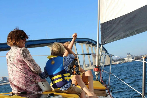 couple on yacht