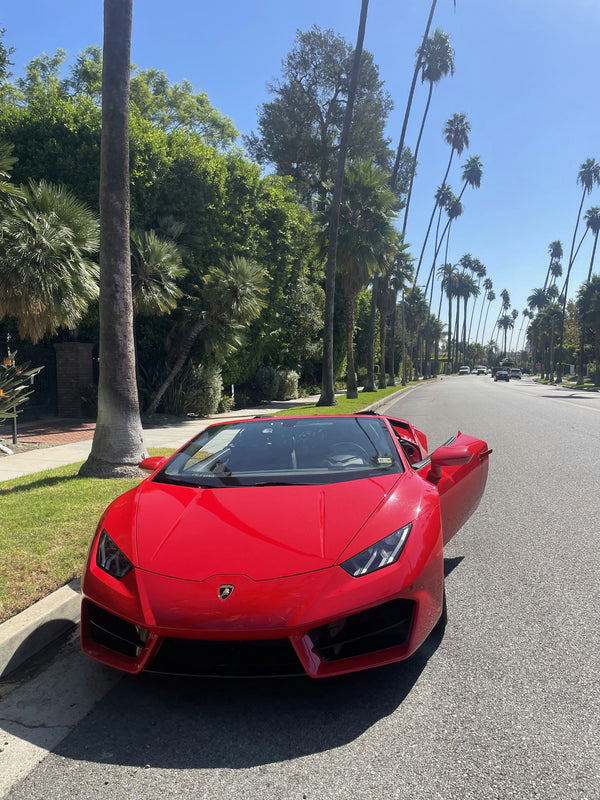 lambo on street in beverly hills