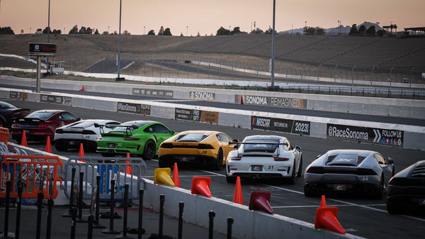 lineup of sports cars