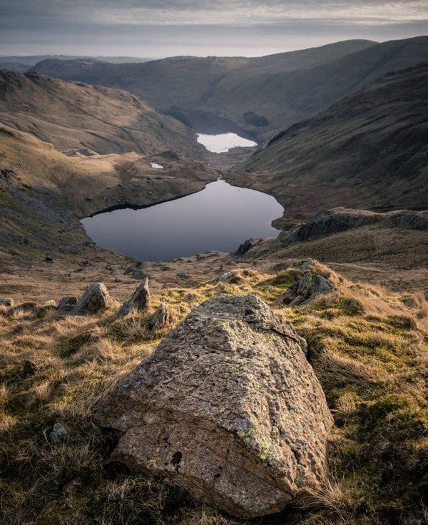 landscape of house over calm lake