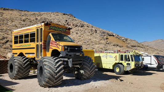 man in monster truck