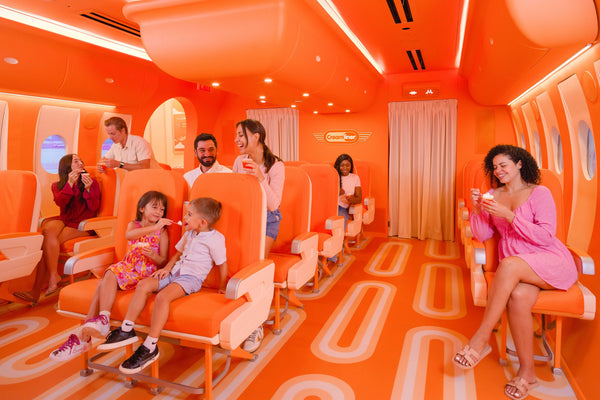 orange air plane interior