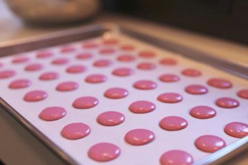 person making macarons