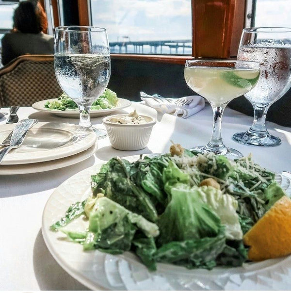 family dinner on boat