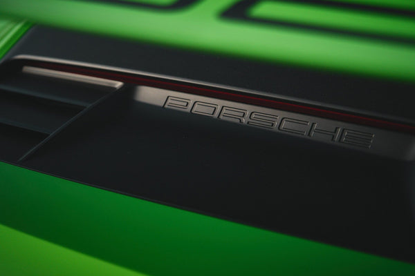 porsche logo closeup