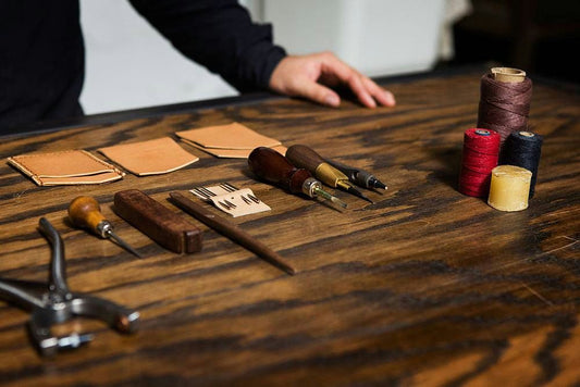 cutting leather for wallet