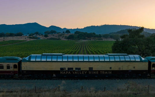 train views at dusk