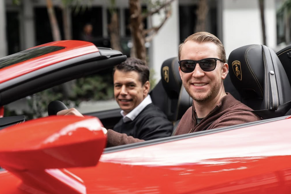 lambo on open road