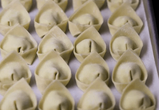 up close vegetarian dumplings