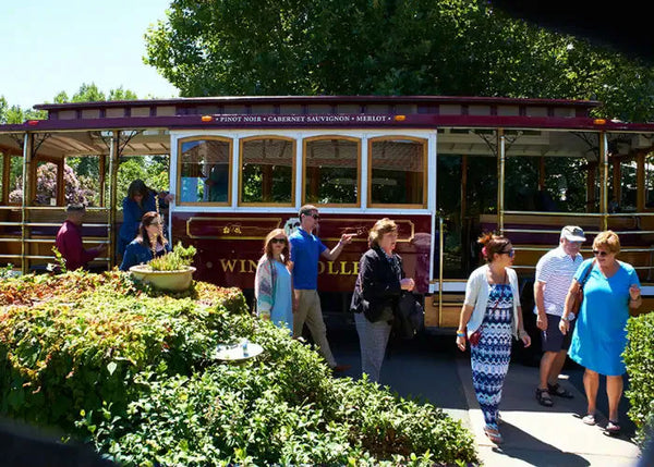 trolley and fountain