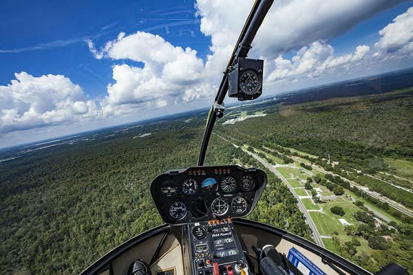 window view from helicopter