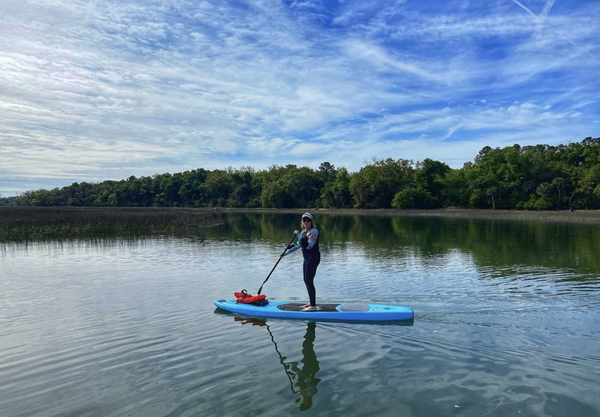 woman on paddle board