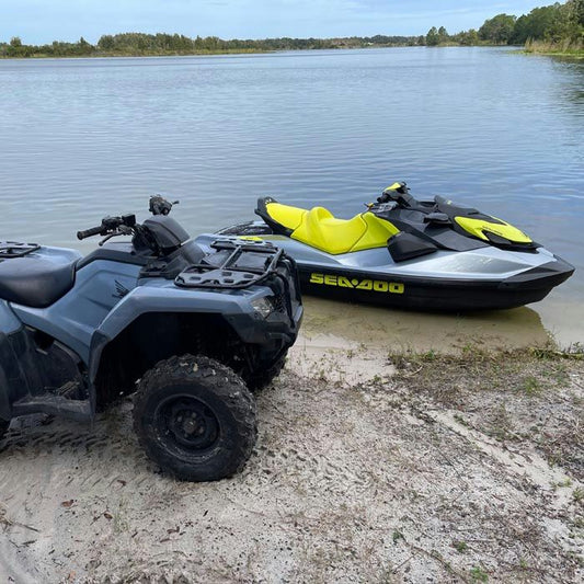 atv and jet ski up close