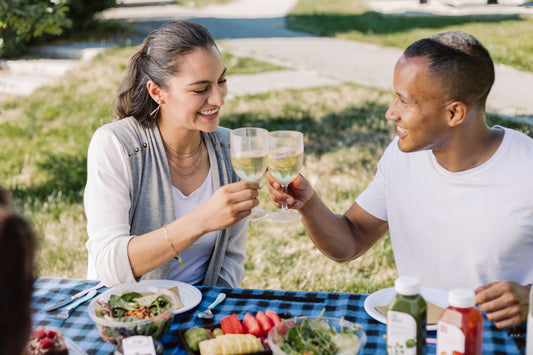 family enjoying picnic