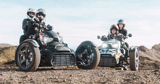 couples on a Can-Am Ryker trike