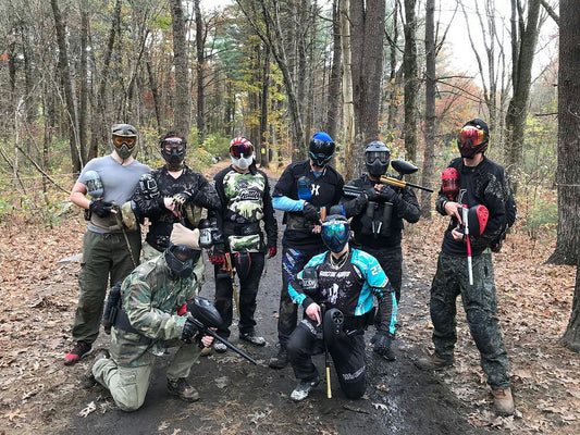 guy shooting paintball